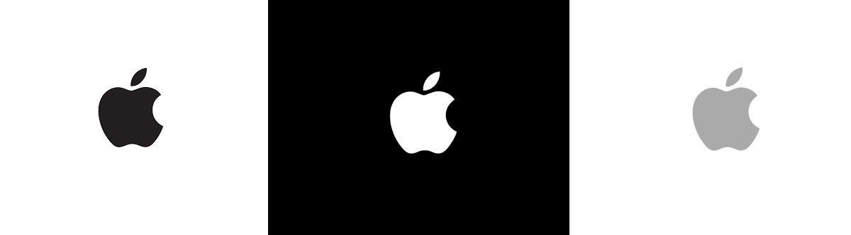 Le design du logo d'Apple en noir Le design du logo d'Apple en noir