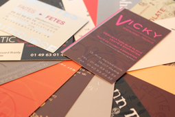 Finitions cartes de visite