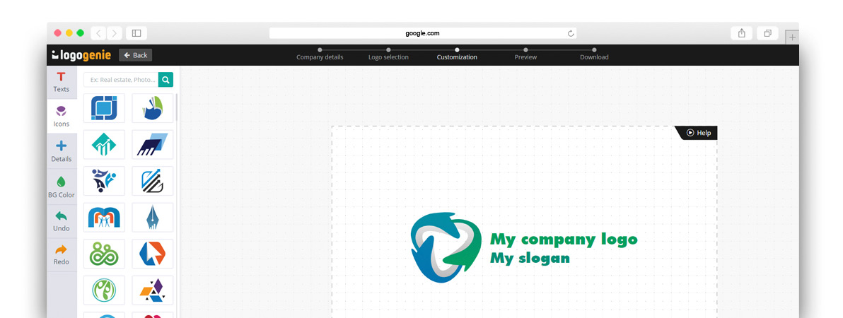 Créateur de logo de Logogenie