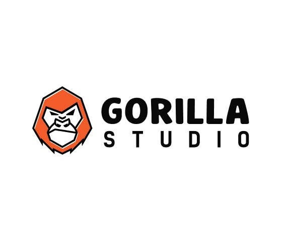 Bold gorilla mascot gaming logo