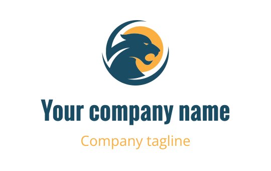 Teal panther silhouette with gold accents, representing the tiger industry.