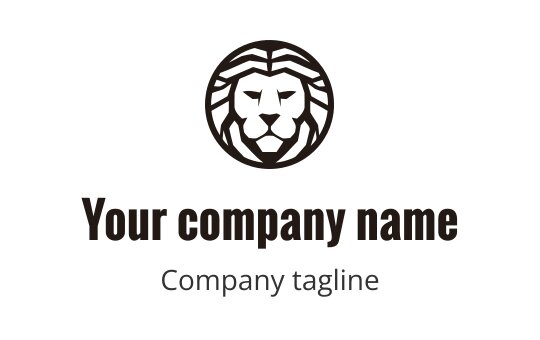 Black lion logo with a modern design, representing strength and courage in the tiger industry.