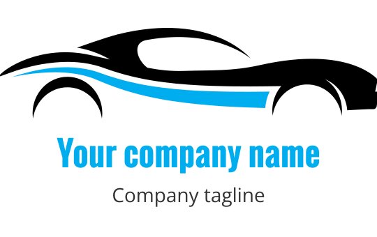 Clean logo design featuring a flowing blue wave element